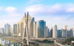 Sao Paulo at sunset, Brazil