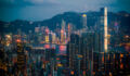 Hong Kong skyline at night
