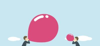 Illustration of concept of big versus small.