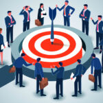 Kline Hill leads on Plaza Ventures’ CV for digital advertising company Illustration of a group of investigators circling around a magnifying glass with a target in the center. There is a dart in the middle of the target.
