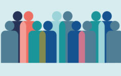 Next Gen Leaders of Secondaries: Class of 2026 Simplified geometric illustration depicting many people stood beside each other