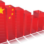 China flag on graph, bar chart, T5