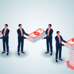 people passing money around