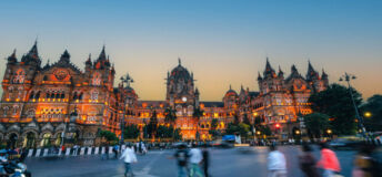 Chhatrapati Shivaji Maharaj Terminus Station in Mumbai, India