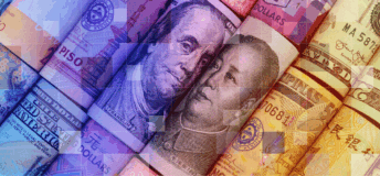 US dollar and Chinese yuan facing off