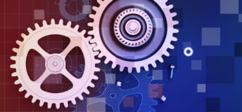 Cogs turn depicting the operations systems under the service, for the Private Markets 2030 Artificial Intelligence theme