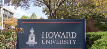 Photo of the entrance sign at Howard University.