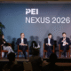 Hannah Zhang leads a secondaries panel with Shane Feeney of Northleaf, Matthew Roche of StepStone and Wilfred Small of Ardian at NEXUS 2026