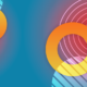 Overlapping circles and shapes in different colours