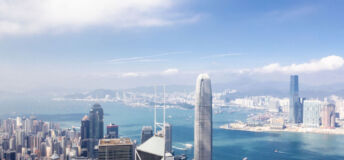 Aerial view of Hong Kong.