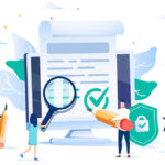 An illustration of people looking at a large checklist
